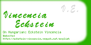 vincencia eckstein business card